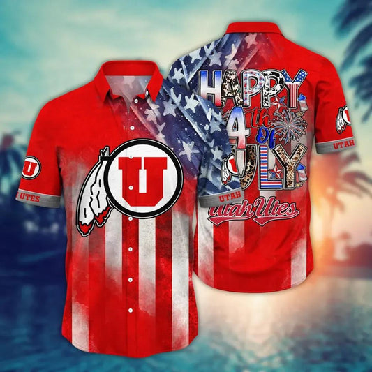 Utah Utes NCAA Aloha Hawaiian Shirt 2, NCAA Hawaiian Shirt Moonbestprint