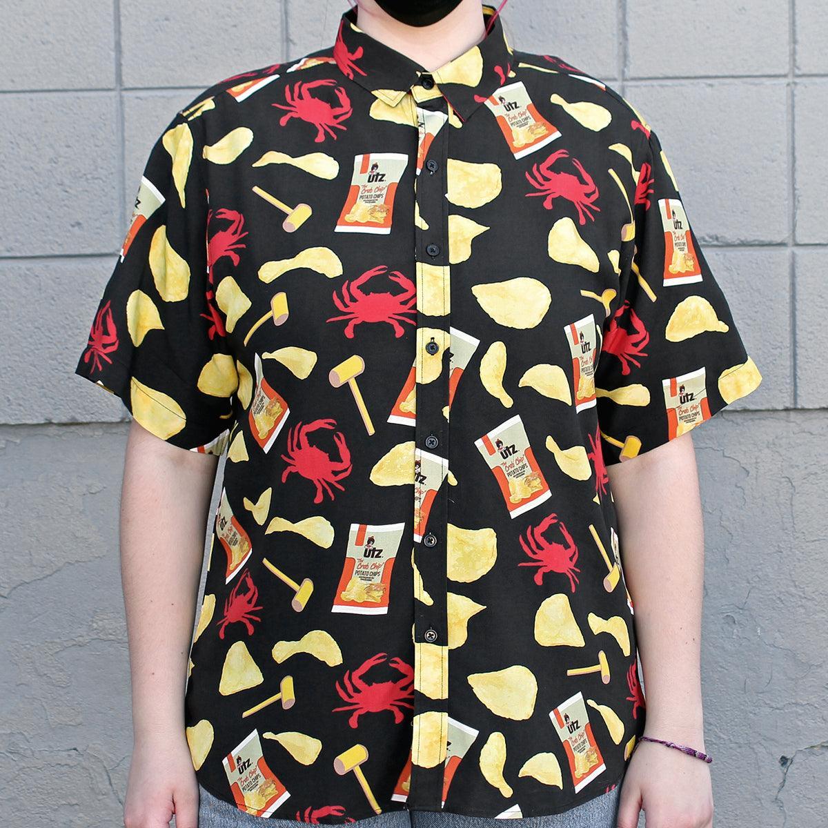 Utz Crab Chips, Mallets, & Crabs (Black) / Hawaiian Shirt – Moonbestprint