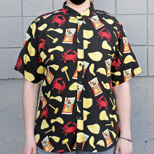 Utz Crab Chips, Mallets, & Crabs (Black) / Hawaiian Shirt – Moonbestprint