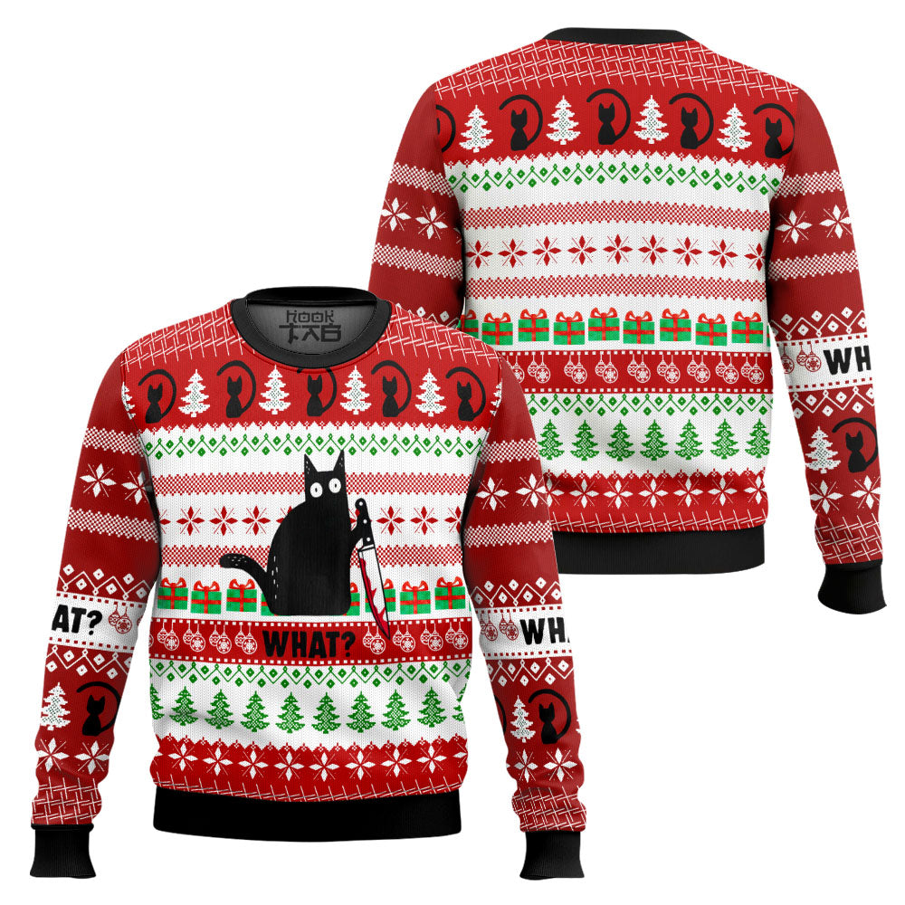 What Black Cat Ugly Christmas Sweater – Moonbestprint