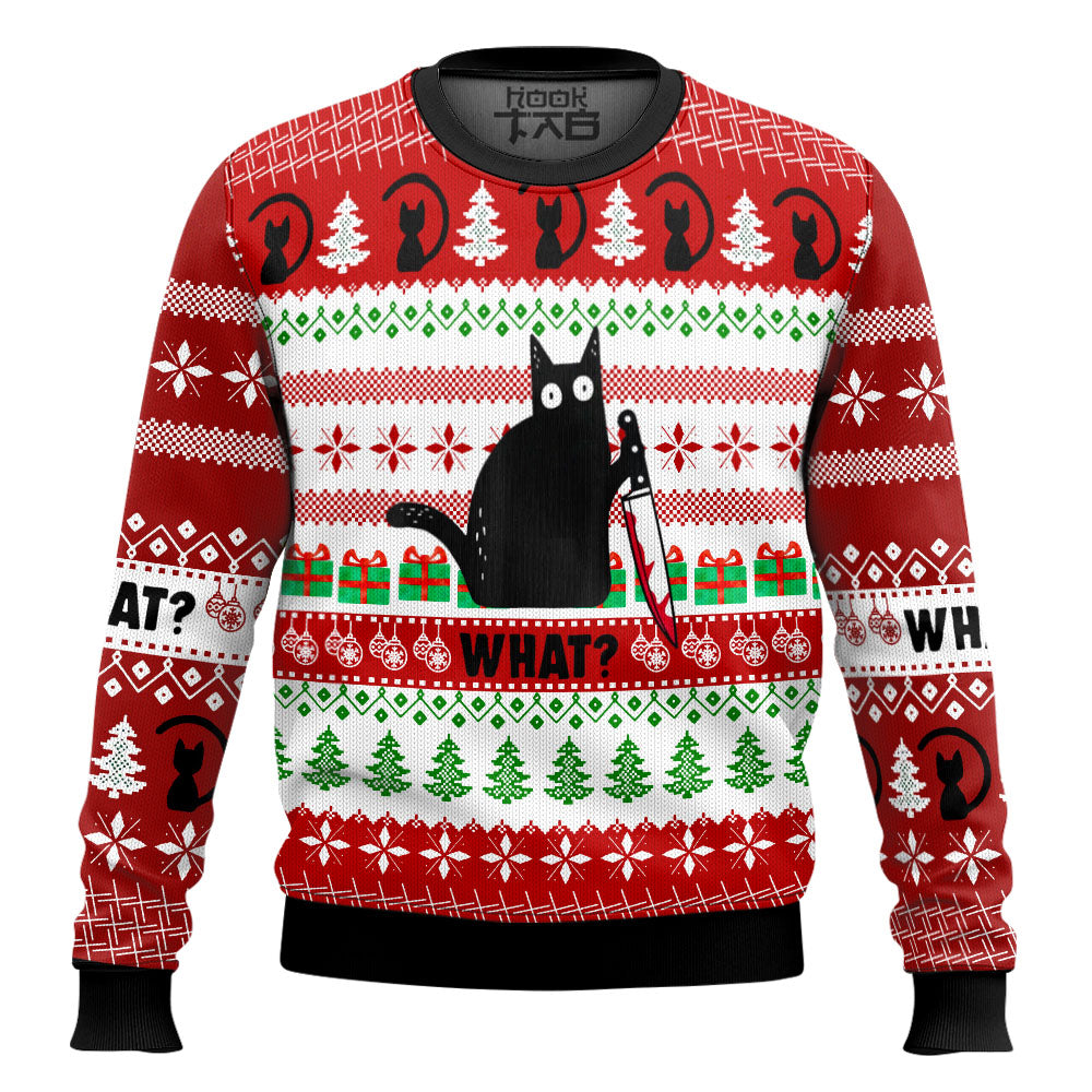 What Black Cat Ugly Christmas Sweater – Moonbestprint