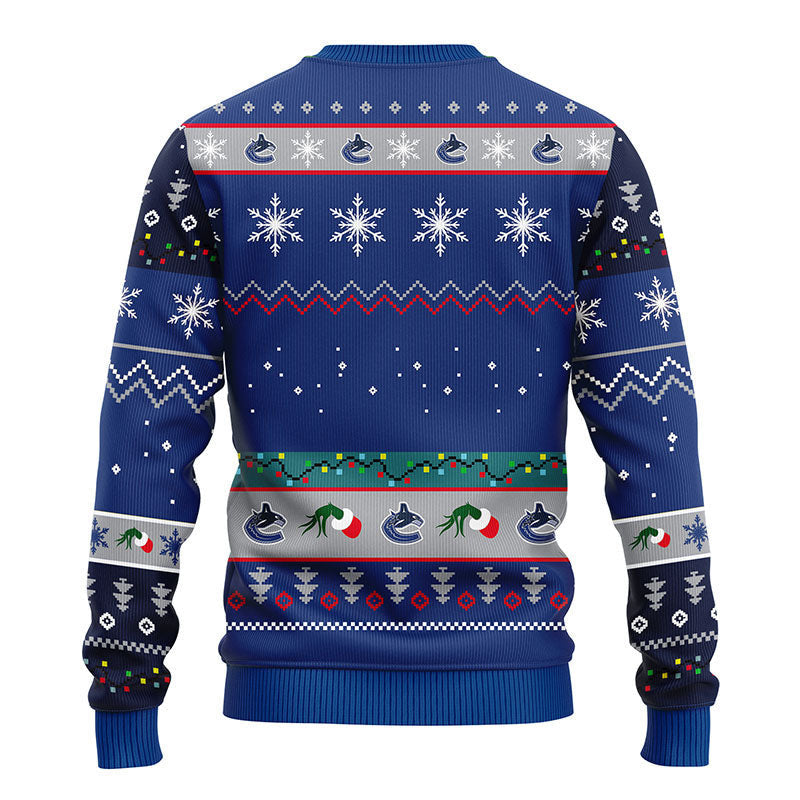 Vancouver Canucks 12 Grinch Xmas Day Ugly Christmas Sweater Moonbestprint