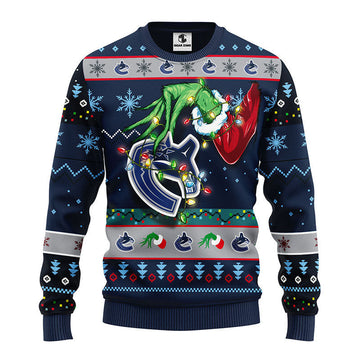 Vancouver Canucks Grinch Ugly Christmas Sweater Moonbestprint