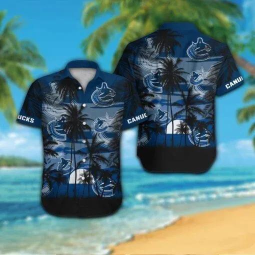 Vancouver Canucks Hawaiian Shirt, NHL Hawaiian Shirt Moonbestprint