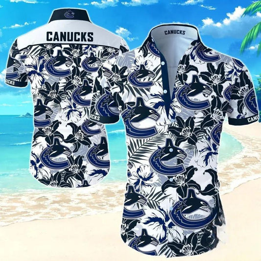 Vancouver Canucks Team Hawaiian Shirt 1, NHL Hawaiian Shirt Moonbestprint