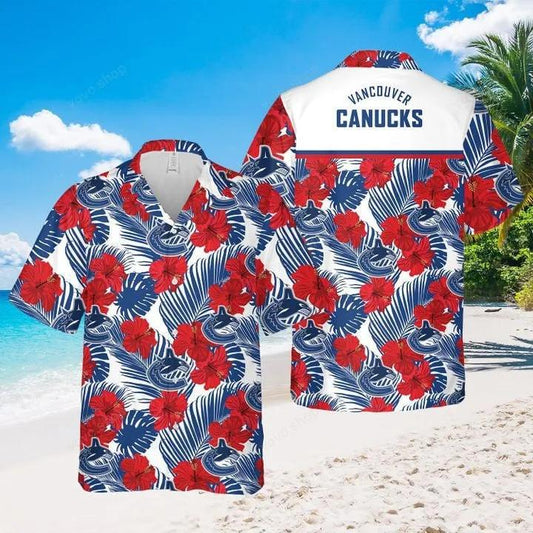 Vancouver Canucks Team Hawaiian Shirt 2, NHL Hawaiian Shirt Moonbestprint