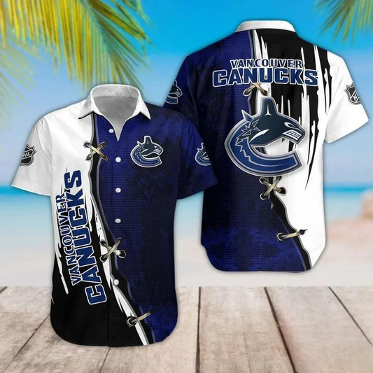 Vancouver Canucks Team Hawaiian Shirt 4, NHL Hawaiian Shirt Moonbestprint