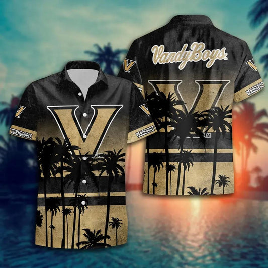 Vanderbilt Commodores Style Hot Trending Summer Aloha Hawaiian Shirt, NCAA Hawaiian Shirt Moonbestprint
