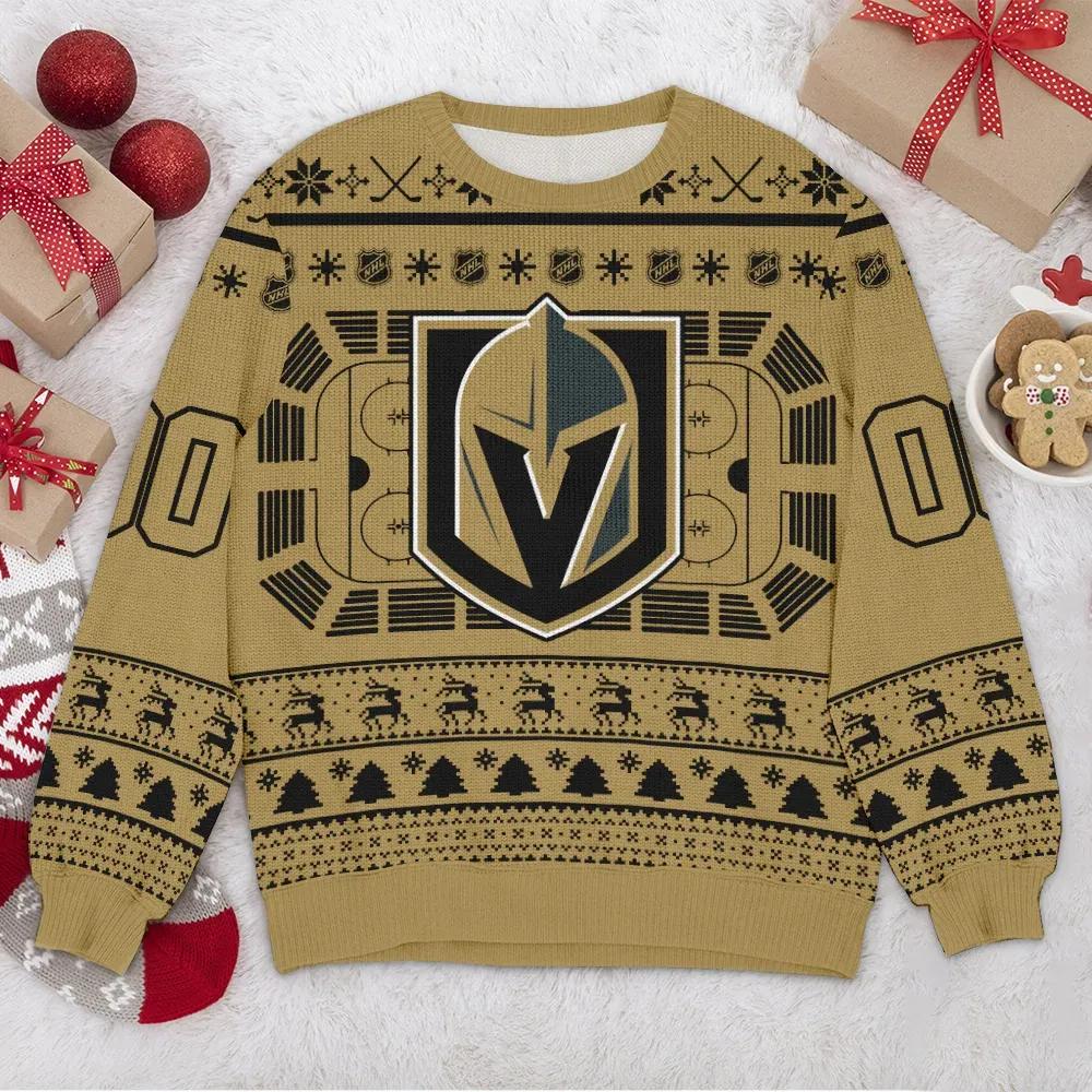 Vegas Golden Knights NHL Custom Ugly Christmas Sweater, NHL Christmas Sweater Moonbestprint