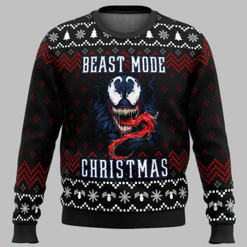 Venom Beast Mode Christmas Ugly Christmas Sweater – Moonbestprint