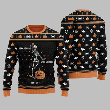 Very Demure Skeleton Ugly Sweater Christmas 2026 - Moonbestprint