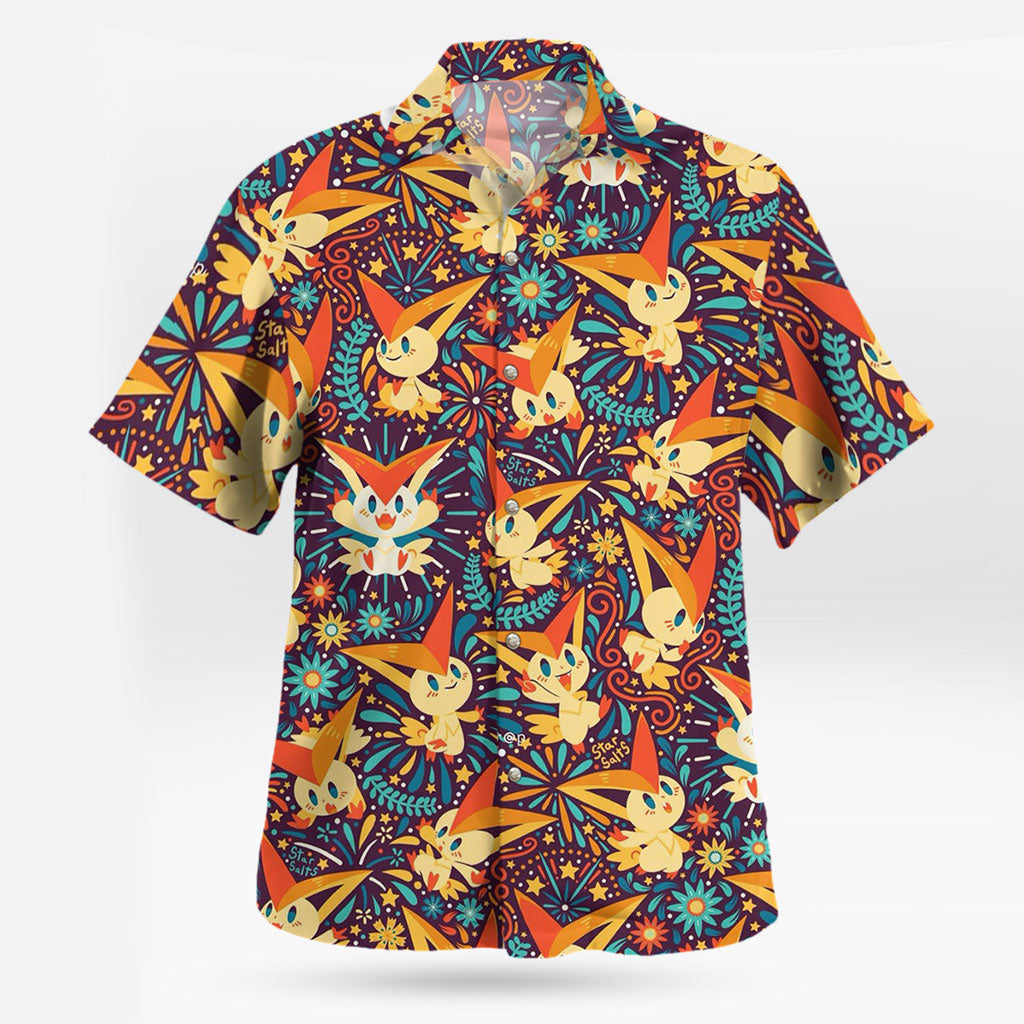 Victini Hawaiian Shirt Victory Vibes Tropical Style – Moonbestprint