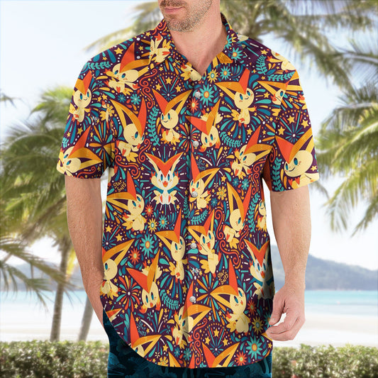 Victini Hawaiian Shirt Victory Vibes Tropical Style – Moonbestprint