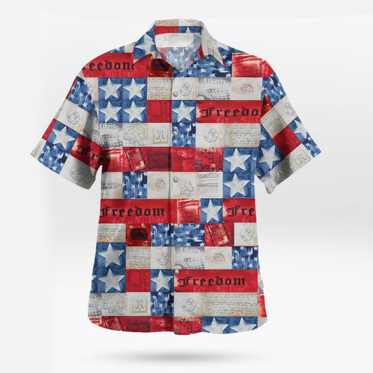 Vintage American Freedom Patriotic Hawaiian Shirt – Moonbestprint