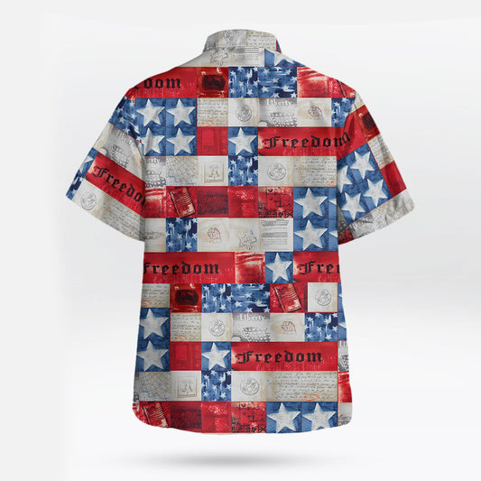 Vintage American Freedom Patriotic Hawaiian Shirt – Moonbestprint