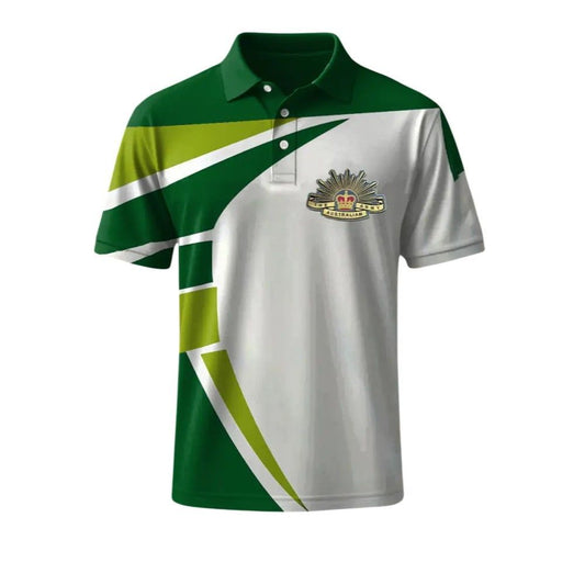 Vintage Australian Flag Crown Line Printed Polo Shirt - Moonbestprint