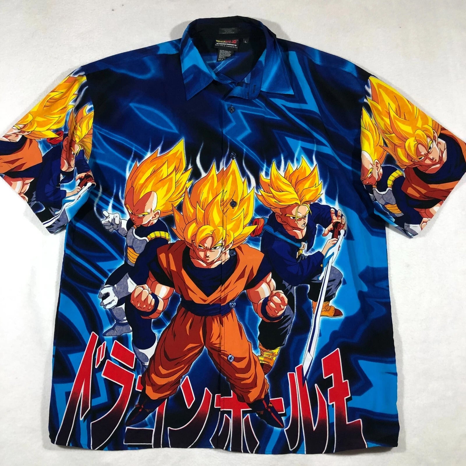 Vintage Dragon Ball Z Goku Vegeta and Trunks Hawaiian Shirt – Moonbestprint