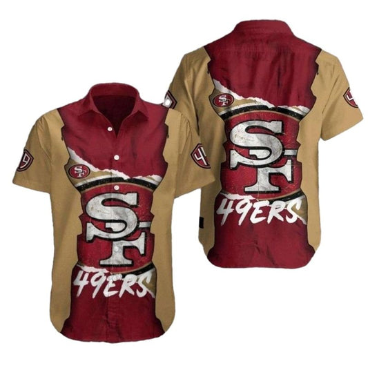 Vintage Fade 49ers Retro Vibe Hawaiian Shirt - Moonbestprint