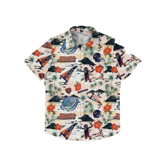Vintage Stadium Chicago Bears Hawaiian Shirt - Moonbestprint