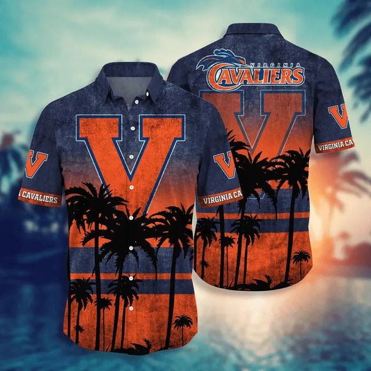 Virginia Cavaliers Aloha Hawaiian Shirt, NCAA Hawaiian Shirt Moonbestprint