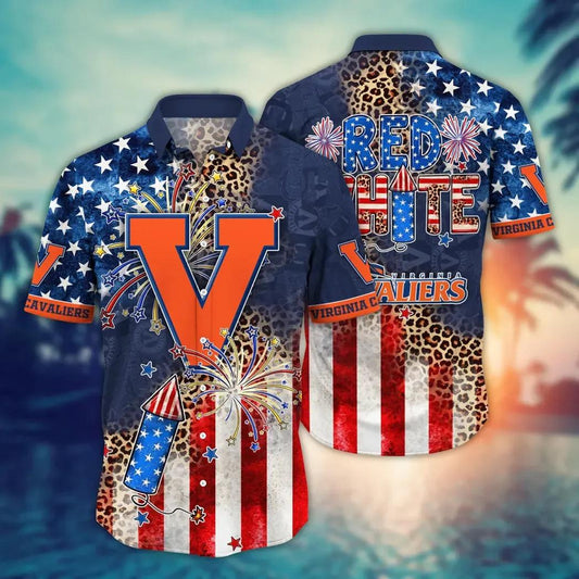 Virginia Cavaliers NCAA Aloha Hawaiian Shirt, NCAA Hawaiian Shirt Moonbestprint