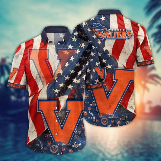 Virginia Cavaliers NCAA Flower Aloha Hawaiian Shirt 11, NCAA Hawaiian Shirt Moonbestprint