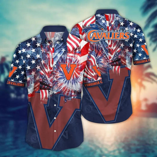 Virginia Cavaliers NCAA Flower Aloha Hawaiian Shirt 12, NCAA Hawaiian Shirt Moonbestprint