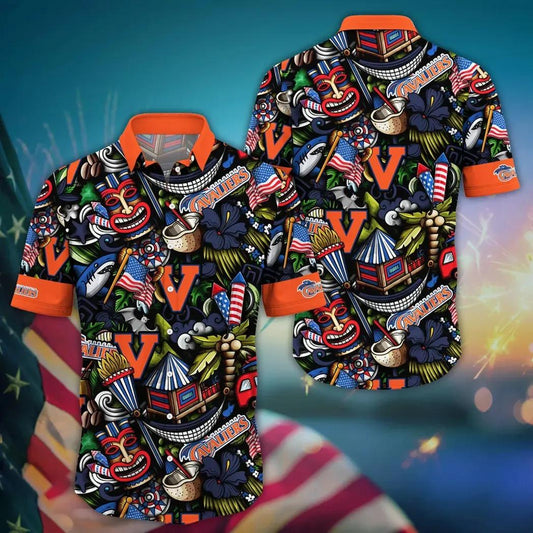 Virginia Cavaliers NCAA Flower Aloha Hawaiian Shirt 14, NCAA Hawaiian Shirt Moonbestprint