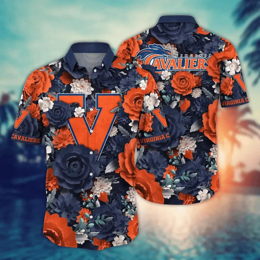 Virginia Cavaliers NCAA Flower Aloha Hawaiian Shirt 5, NCAA Hawaiian Shirt Moonbestprint