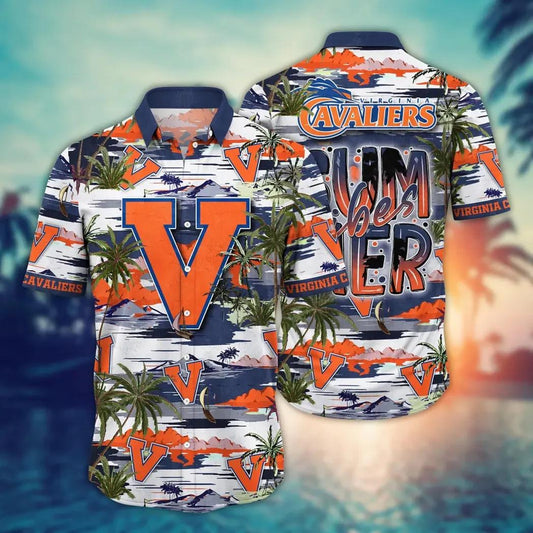 Virginia Cavaliers NCAA Flower Aloha Hawaiian Shirt 8, NCAA Hawaiian Shirt Moonbestprint