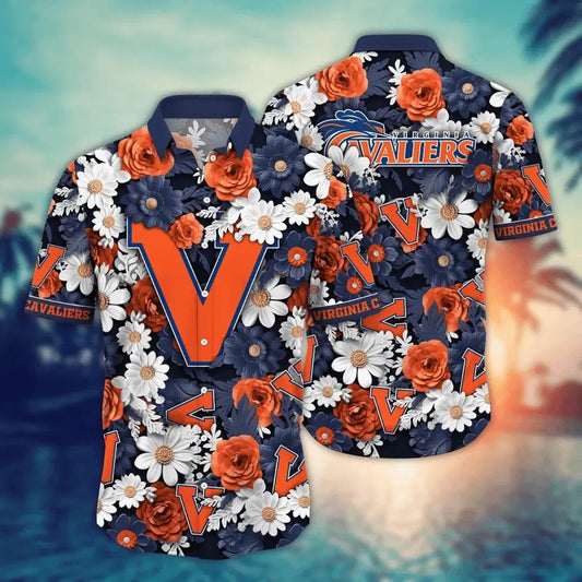 Virginia Cavaliers NCAA Flower Aloha Hawaiian Shirt 9, NCAA Hawaiian Shirt Moonbestprint