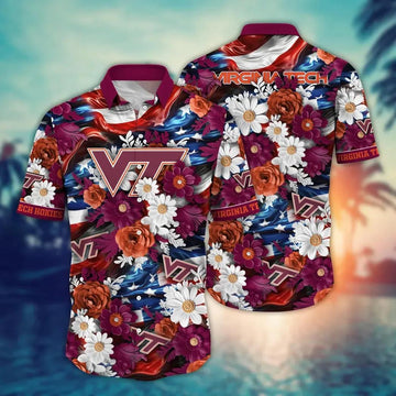 Virginia Tech Hokies NCAA Aloha Hawaiian Shirt 1, NCAA Hawaiian Shirt Moonbestprint