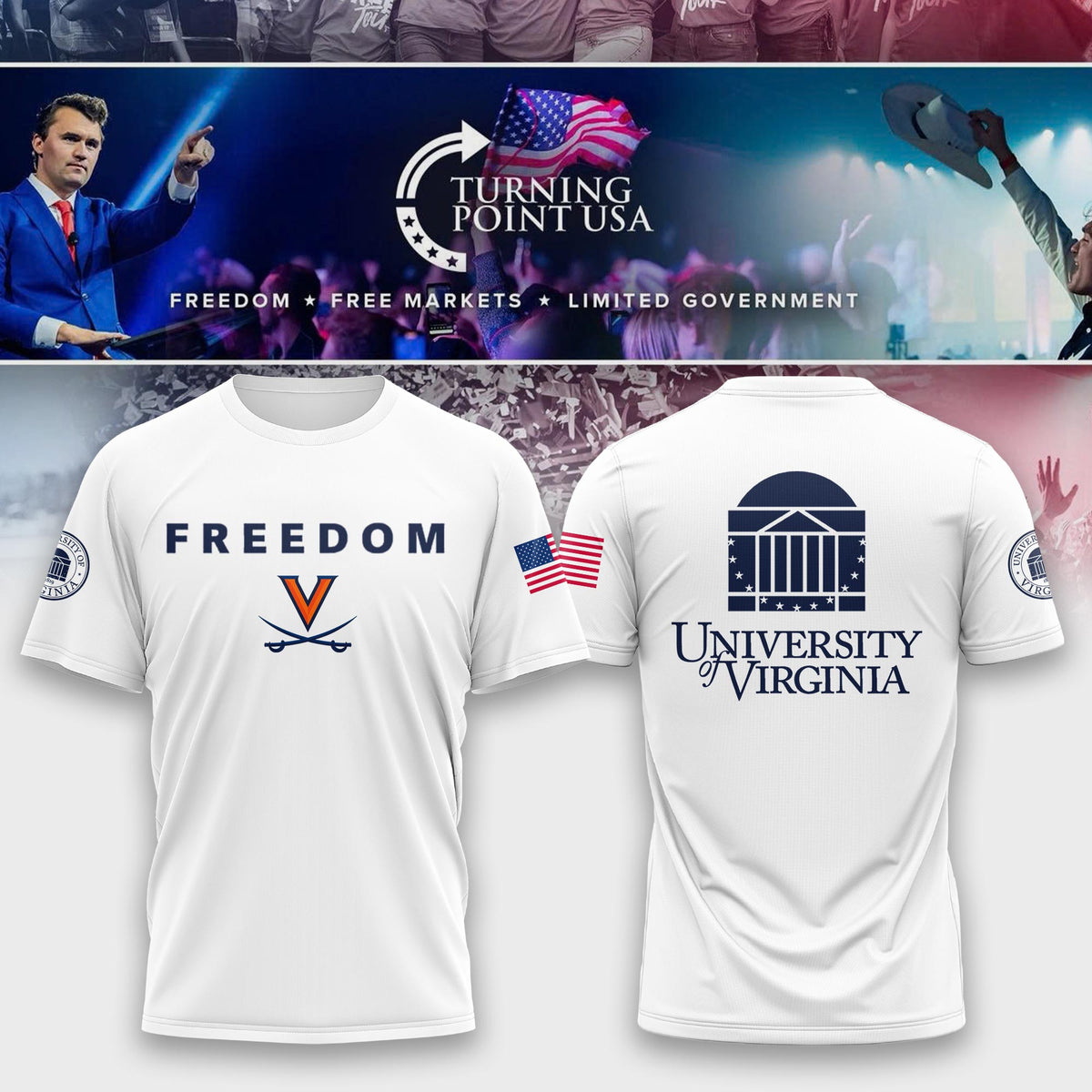Virginia Campus Freedom Tshirt | LJ46 Moonbestprint