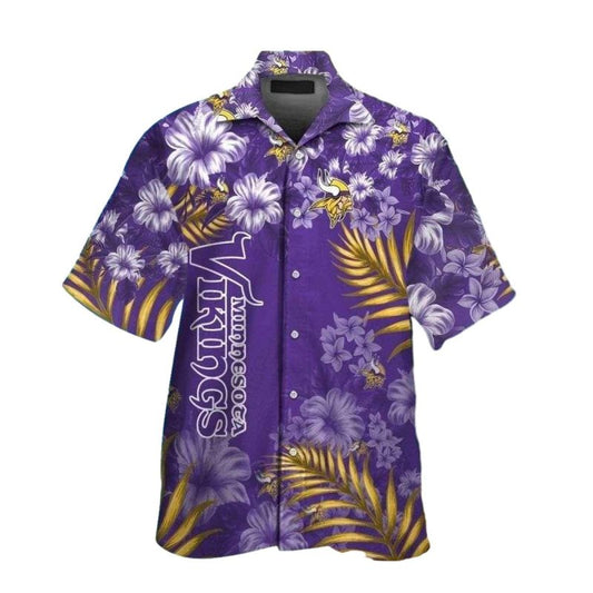 Vivid Vikings Purple Passion Flower Hawaiian Shirt - Moonbestprint