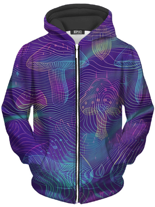 Vivid Trip Unisex Zip-Up Hoodie -Moonbestprint