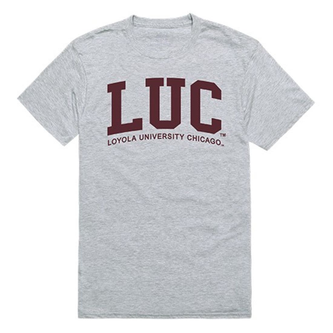 LUC Loyola University Chicago Mens Game Day Tee T-Shirt Heather Grey