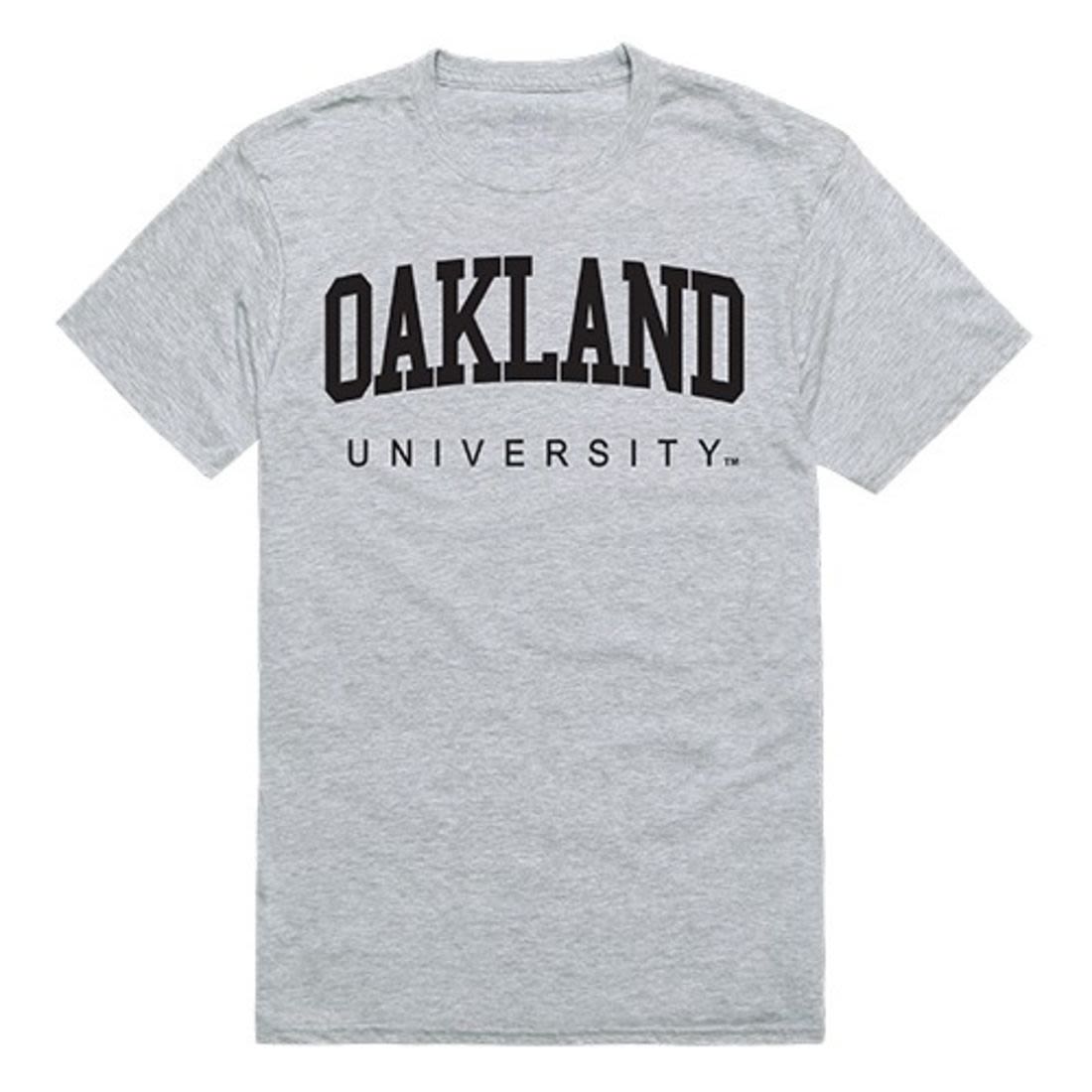 Oakland University Mens Game Day Tee T-Shirt Heather Grey