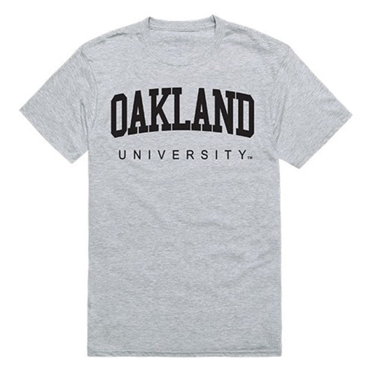 Oakland University Mens Game Day Tee T-Shirt Heather Grey
