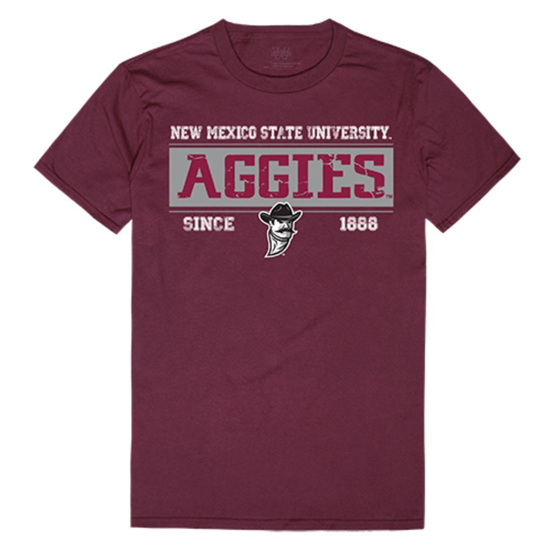 NMSU New Mexico State University Aggies NCAA Established Tees T-Shirt Maroon