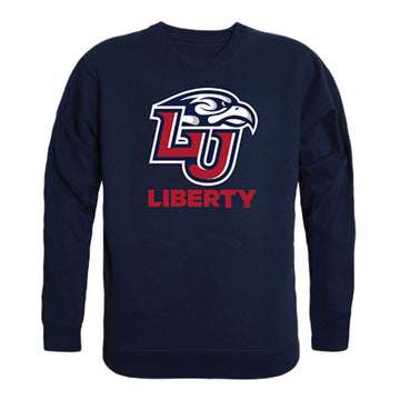 Liberty University Flames Crewneck Pullover Sweatshirt Sweater Navy