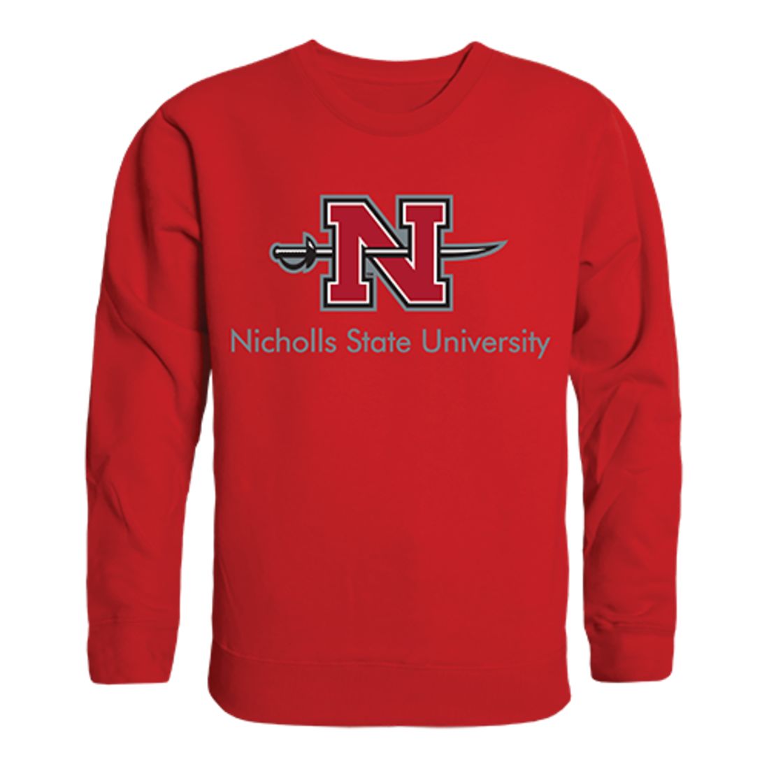 Nicholls State University Colonels Crewneck Pullover Sweatshirt Sweater Red