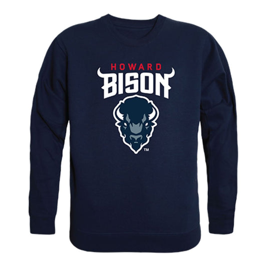 Howard University Bison Crewneck Pullover Sweatshirt Sweater Navy