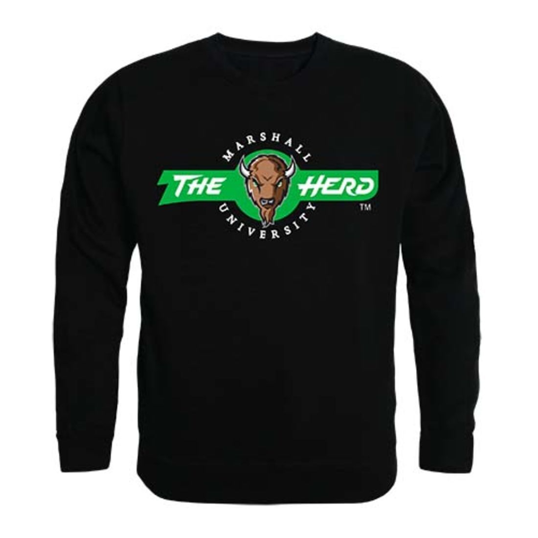 Marshall University Thundering Herd Crewneck Pullover Sweatshirt Sweater Black