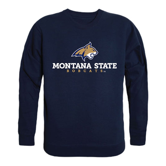 Montana State University Bobcats Crewneck Pullover Sweatshirt Sweater Navy
