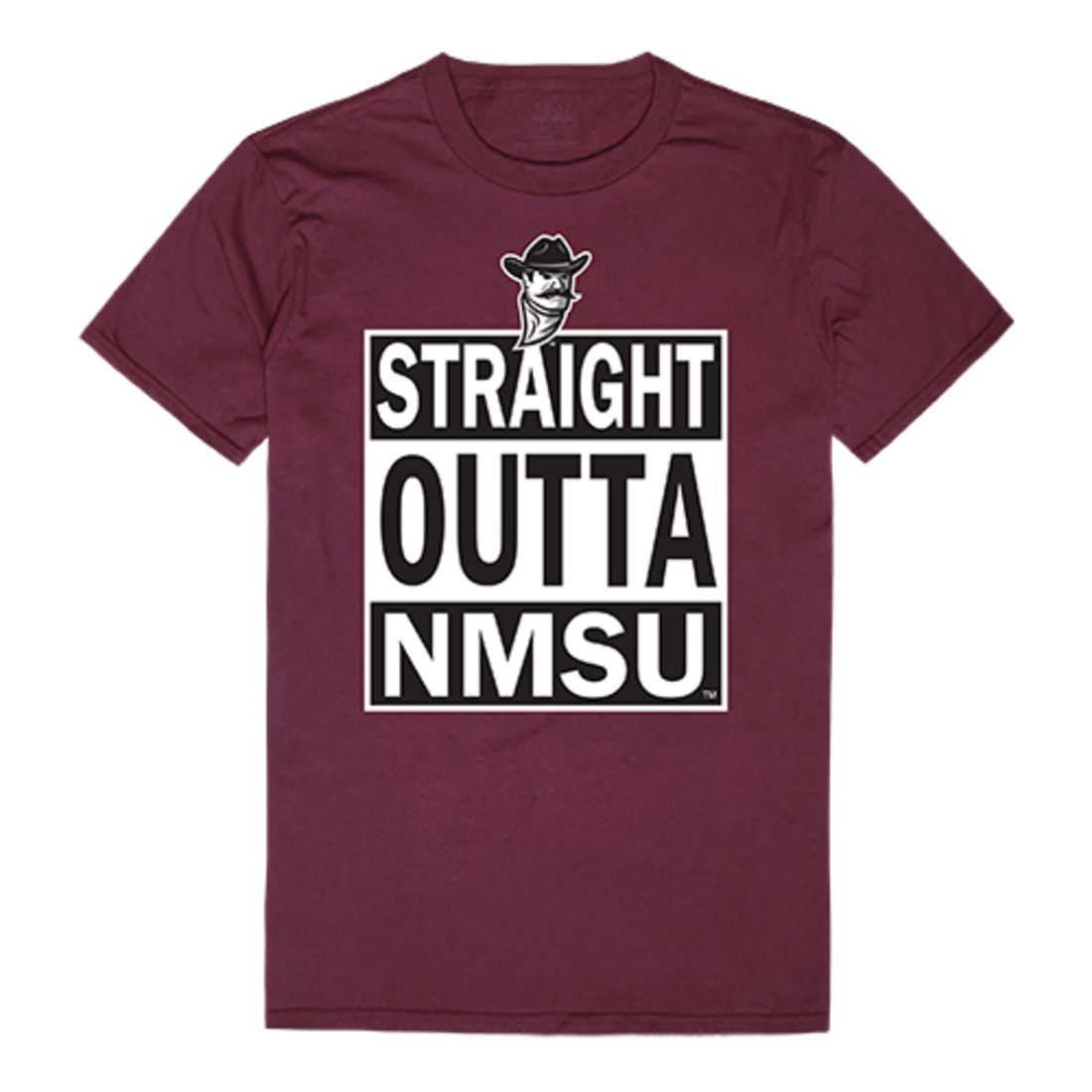 NMSU New Mexico State University Aggies Straight Outta T-Shirt Maroon