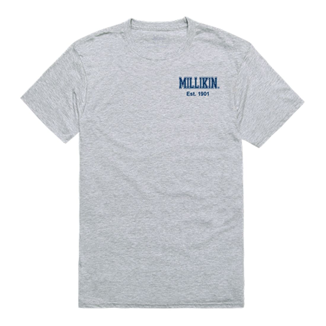 Millikin University Big Blue Practice Tee T-Shirt Heather Grey