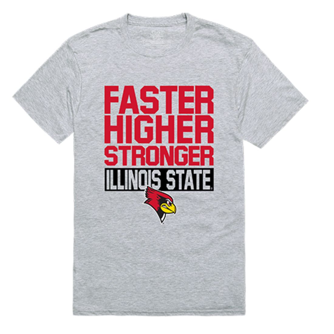 Illinois State University Redbirds Workout T-Shirt Heather Grey