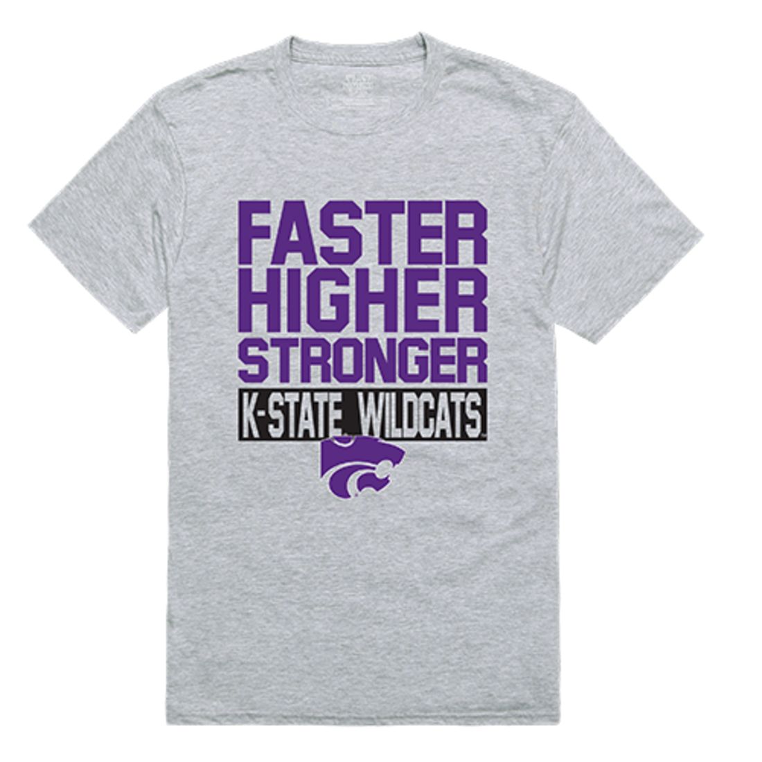 Kansas State University K-State Wildcats Workout T-Shirt Heather Grey