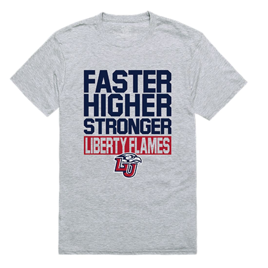 Liberty University Flames Workout T-Shirt Heather Grey