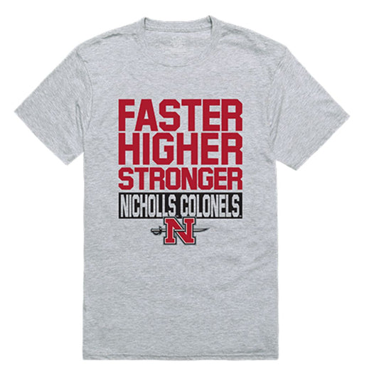 Nicholls State University Colonels Workout T-Shirt Heather Grey